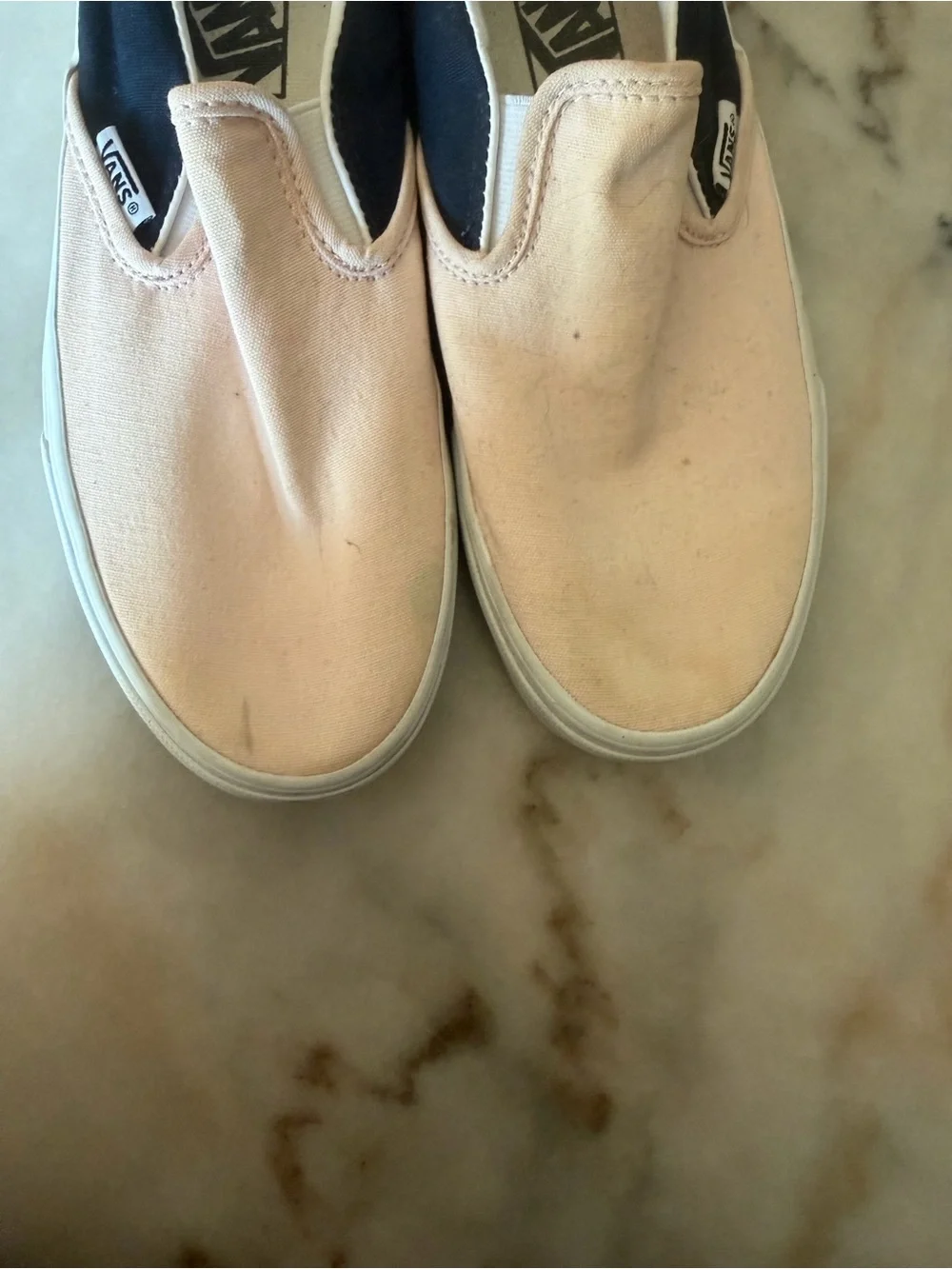 Vans Slip-On Sneakers in Pink and Navy
